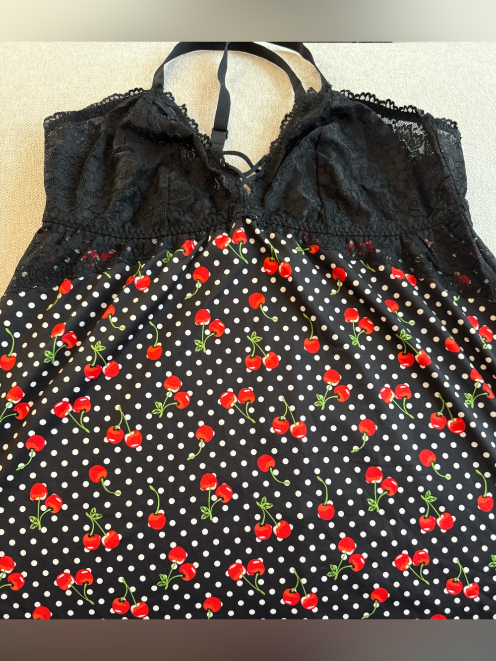 Torrid Curve Cherry Polka Dot Babydoll